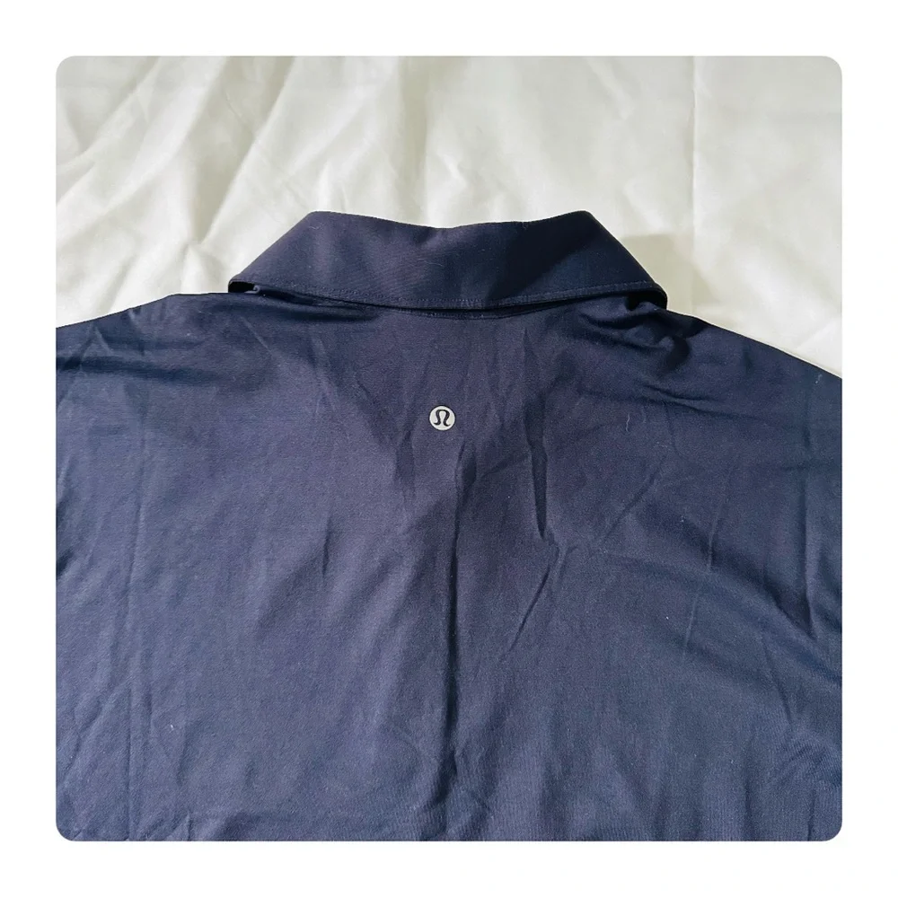 ★ Lululemon Men’s Short Sleeve Polo Shirt - Navy ★ - Picture 12 of 16